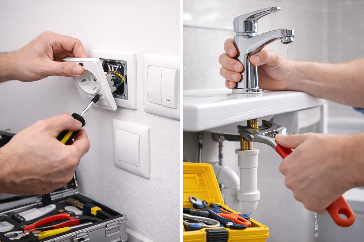 Reparações elétricas e de canalização Reparações elétricas e de canalização